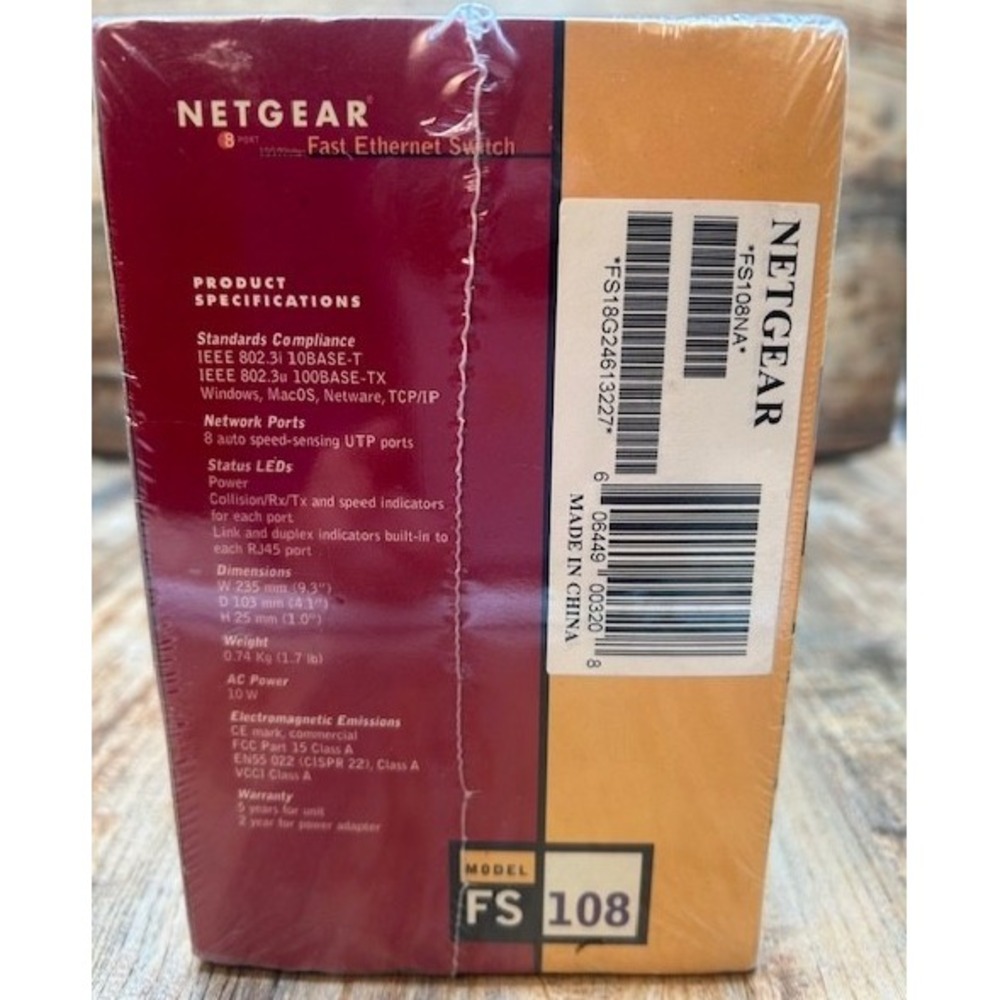 NETGEAR Fast Ethernet Switch 8-Port 10/100 MBPS Compact Metal Case NEW SEALED‎ - Picture 3 of 7